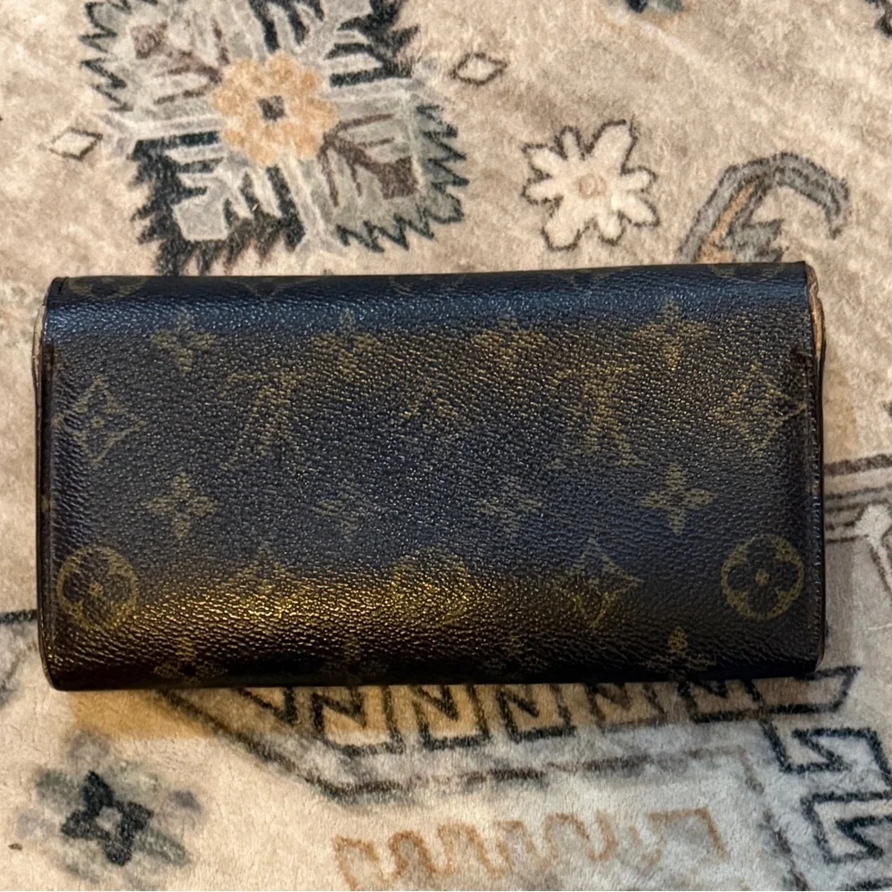 Louis Vuitton LV Monogram Coated Canvas Sarah Wallet - Classic Long Wallet - Picture 6 of 10